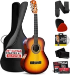 Beginner Acoustic Guitar Kit, 4/4 Full Size All Wood Instrument With Access. Fixed Price $110.99.