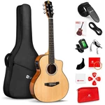 Beginner Acoustic Electric Guitar 3/4 Size 36 Inch Cutaway Bundle. Fixed Price $259.99.