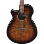 Ibanez AEG70L Left-handed Grand Concert A/e Guitar, Flame Maple Top, Tiger Burst. Fixed Price $429.99.