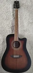Luna Art Vintage Dreadnought Cutaway Solid Top Acoustic Electric Guitar. Fixed Price $249.00.