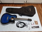 Ibanez V70CE Dreadnought Acoustic-electric Guitar Transparent Blue Exc. Fixed Price $235.00.