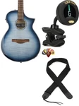Ibanez AEWC400IBB + Snark ST-8 Re Dunlop PVP101 Levy's M8POLYA-BLK Valu. Fixed Price $735.01.