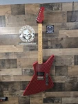 Early 1980S Hondo Deluxe 781 Series Electric Guitar Red And Black Checkerboard. Fixed Price $575.99.
