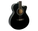 Washburn EA12B-A Festival Series Mini Jumbo Acoustic/electric Black Open Box. Fixed Price $239.99.