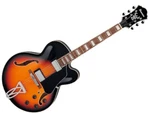 Ibanez AF75-BS Full Hollow Acoustic Electric Guitar Brown Sunburst With Gig Bag. Fixed Price $595.21.