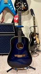 Tagima Tw 30 Eq Acoustic Electric Dreadnaught Guitar - Trans Blue Tigerstripe. Fixed Price $289.99.