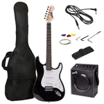 Rockjam Electric Guitar Kit With 10-WATT Amp, Gig Bag, Spare Strings & Lessons. Fixed Price $168.75.