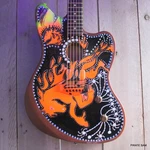 Fender Acoustasonic Standard Custom Art Jazzmaster Guitar "fire Horse" #2. Fixed Price $699.99.
