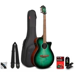 Ibanez AEG70 Flamed Maple Top Grand Concert Guitar Pack Emerald Burst. Fixed Price $539.99.