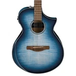 Ibanez AEWC400 Grand Concert A/e Guitar, Flame Maple Top, Indigo Blue Burst. Fixed Price $699.99.