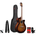 Ibanez AEG70 Flamed Maple Top Grand Concert A/e Guitar Pack Tiger Burst. Fixed Price $539.99.