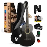 Pyle 36" Beginner Acoustic Guitar Kit, 3/4 Junior Size Instrument (black). Fixed Price $99.49.