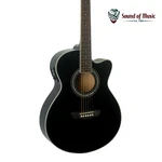 Washburn EA12 Mini Jumbo Acoustic-electric Guitar Black. Fixed Price $339.99.
