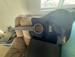 Huntington Blue Acoustic-electric Dreadnought Guitar + Gig Bag, Tuner & Strings. Fixed Price $95.00.