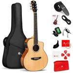 Electric Acoustic Guitar 3/4 Size - 36 Inch Cutaway .... Fixed Price $208.17.