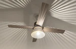52" Ceiling Fan & Remote Modern Elegant Light Unique Wicker Lampshade Matte Wood. Fixed Price $249.99.