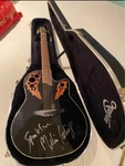 Ovation Acoustic Electric Guitar + Case Signed By Melissa Etheridge Celebrity. Fixed Price $1800.00.