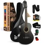 Pyle 34" 6-STRING Classical Guitar Dyed Wood Fretboard Black Matt Finish. Fixed Price $71.99.