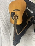 Epiphone PR-150-NA Acoustic Guitar With Gig Bag And Leather Strap 747193. Fixed Price $229.00.