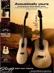 Stagg Acoustic Guitars James Neligan Series Original Print Ad. Fixed Price $14.99.