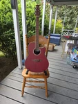 Ovation AB24-25 Applause Standard Mid Depth Acoustic/electric Guitar Ruby Red. Fixed Price $285.50.