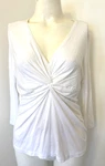 Top By Context Lord & Taylor In Classic White (l) V-neck Nwot. Fixed Price $19.00.