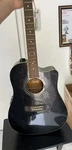 Takamine Jasmine Black Acoustic Electric Dreadnought Cutaway Guitar. Fixed Price $204.00.