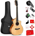 Vangoa Electric Acoustic Guitar 3/4 SIZE-36 Inch Bundle. Fixed Price $152.10.