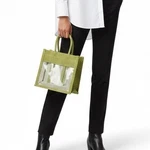 Bella Vita Woven Jute Mini Tote Bag Green Coastal Vacation Resort. Fixed Price $26.00.