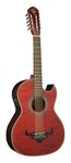 Oscar Schmidt OH32SEQTR Acoustic Electric Bajo Quinto With Bag, Quilt Trans Red. Fixed Price $539.58.