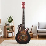 41" Solid Spruce Top Acoustic Electric Guitar Set - Sunburst Eq Cutaway. Fixed Price $108.99.