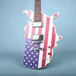 Glen Burton Usa Map Electric Guitar American Flag Graphic. Fixed Price $399.00.