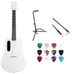 Lava Me 4 Carbon 36 With White W/ Guitar Stand, Kopul Cable, Picks Bundle. Fixed Price $849.00.