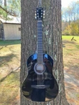 Johnson JG-100 Full Size Folk, Steel String, Acoustic Student Guitar, Black. Fixed Price $115.00.