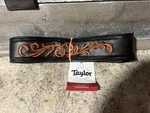 New Taylor Nouveau 2.5" Leather Guitar Strap Black, #4119-25. Fixed Price $100.00.