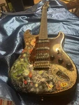 Donner DST-200 Designer Series Hand Painted Solid Body Electric Guitar. Fixed Price $350.00.