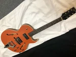 The Loar Thinbody Archtop Electric Guitar Hollowbody New Orange LH-306T Bigsby. Fixed Price $775.00.