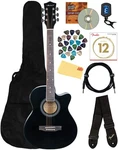 Vault EA-20CE Full-size Cutaway Acoustic-electric Guitar Black W/ Gig Bag. Fixed Price $99.99.