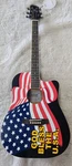 Corbin Pro Model GBA2024 American Flag Acoustic Electric Dreadnought Size Guitar. Fixed Price $229.95.