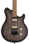 Ernie Ball Music Man Axis Super Sport Electric Guitar - Charcoal Cloud Quilt. Fixed Price $3499.00.