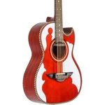 Hohner H. Jimenez LBQ4EBT A/e Bajo Quinto, Solid Spruce Top, Trans Red. Fixed Price $930.45.