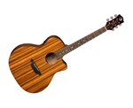 Luna Gypsy Exotic Zebrawood Acoustic/electric Guitar - Gloss Natural Open Box. Fixed Price $309.99.