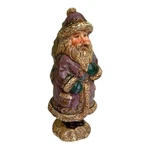 Vintage Resin Wood Natural Folk Art Style Santa Claus With Presents Figurine. Fixed Price $14.95.