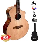 Kadence A06EQN Ash Wood Guitar, Semi-acoustic, Pickup, Tuner. Fixed Price $169.99.