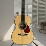 Handmade Nature 00042 Acoustic Electric Guitar Solid Spruce Top Bone Nut 301EQ. Fixed Price $490.00.