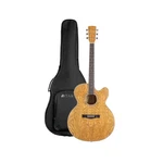 Tario 41'' Acoustic Electric Cutaway Guitar Antique Jumbo Curly Ash Body.... Fixed Price $356.04.