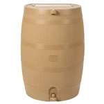 Rts Home Accents Rain Water Collection Barrel With 50-GALLON, Tan. Fixed Price $143.91.