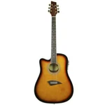 Kona Series Left Handed Thin Body Acoustic Electric Guitar Sunburst K2LTSB. Fixed Price $179.99.