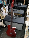 Danelectro Baritone Electric Guitar Red. Fixed Price $599.00.