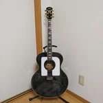 Acoustic Guitar Yamaha CJ-12P Black Country Jumbo Gloss Finish Made 1997. Fixed Price $740.00.